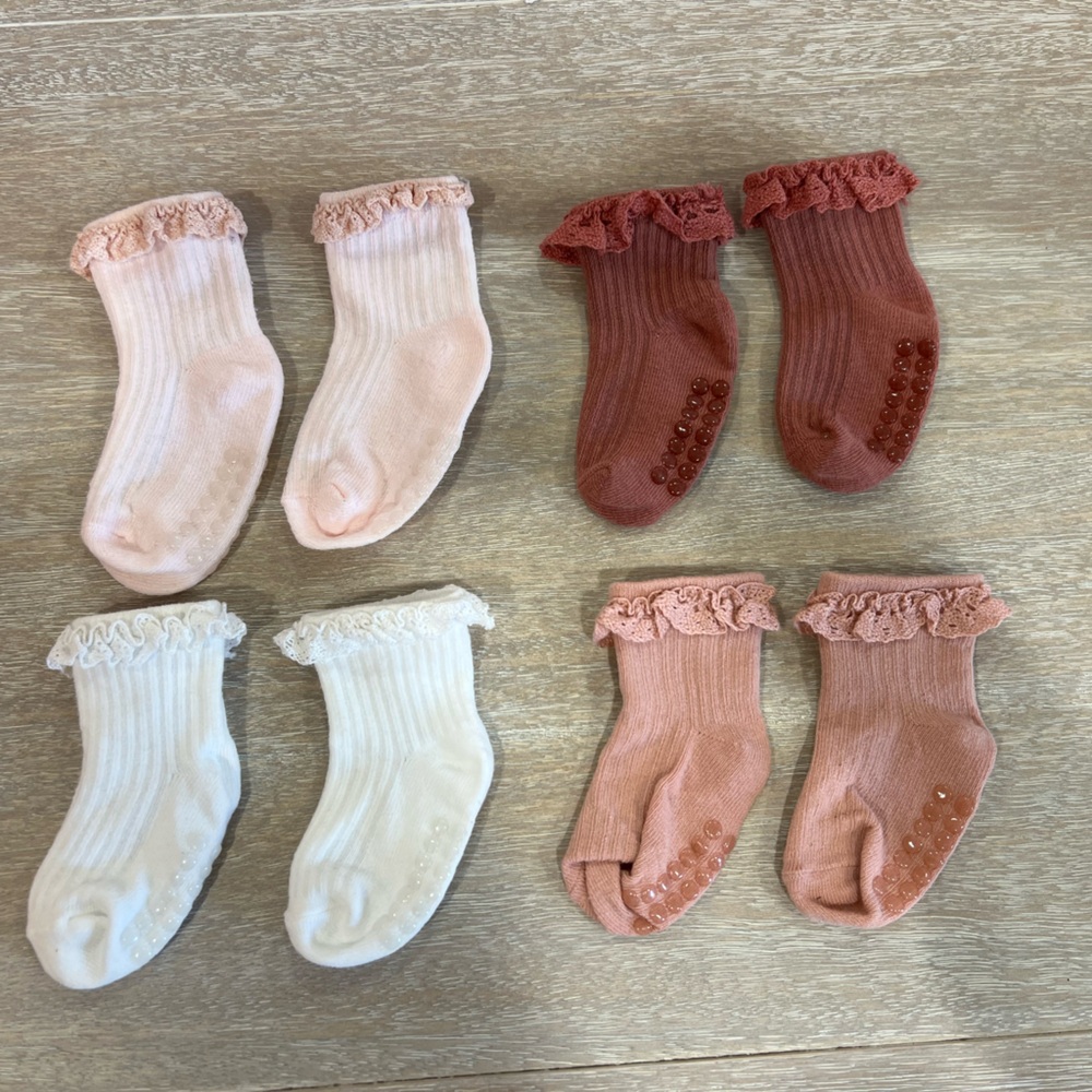 Ruffled Baby Socks Set